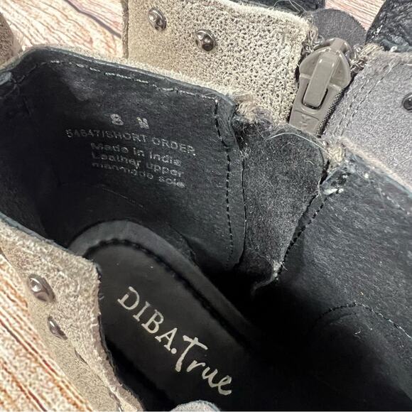Diba True Short Order Suede Ankle Boots in Charcoal Pewter Size 8 Boho Western - Picture 6 of 13
